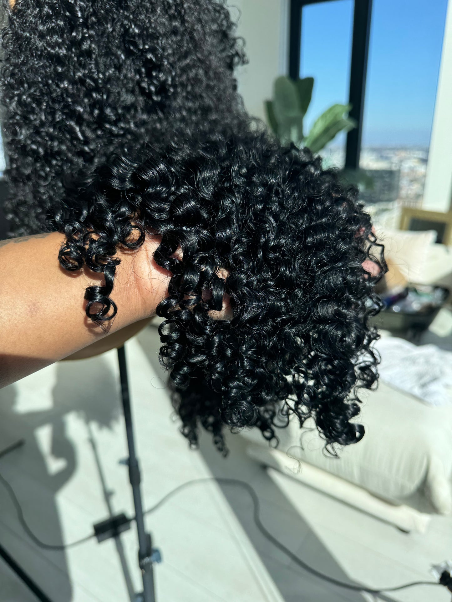 "Natural Curl" Human Hair Half Wig