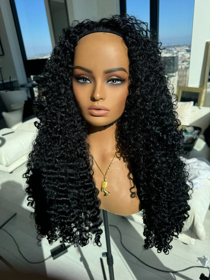 "Natural Curl" Human Hair Half Wig