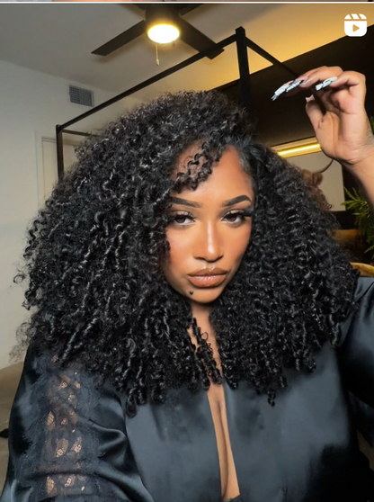 Side Part- 5x5 Hd Closure - Tight Kinky Natural Curl Wig