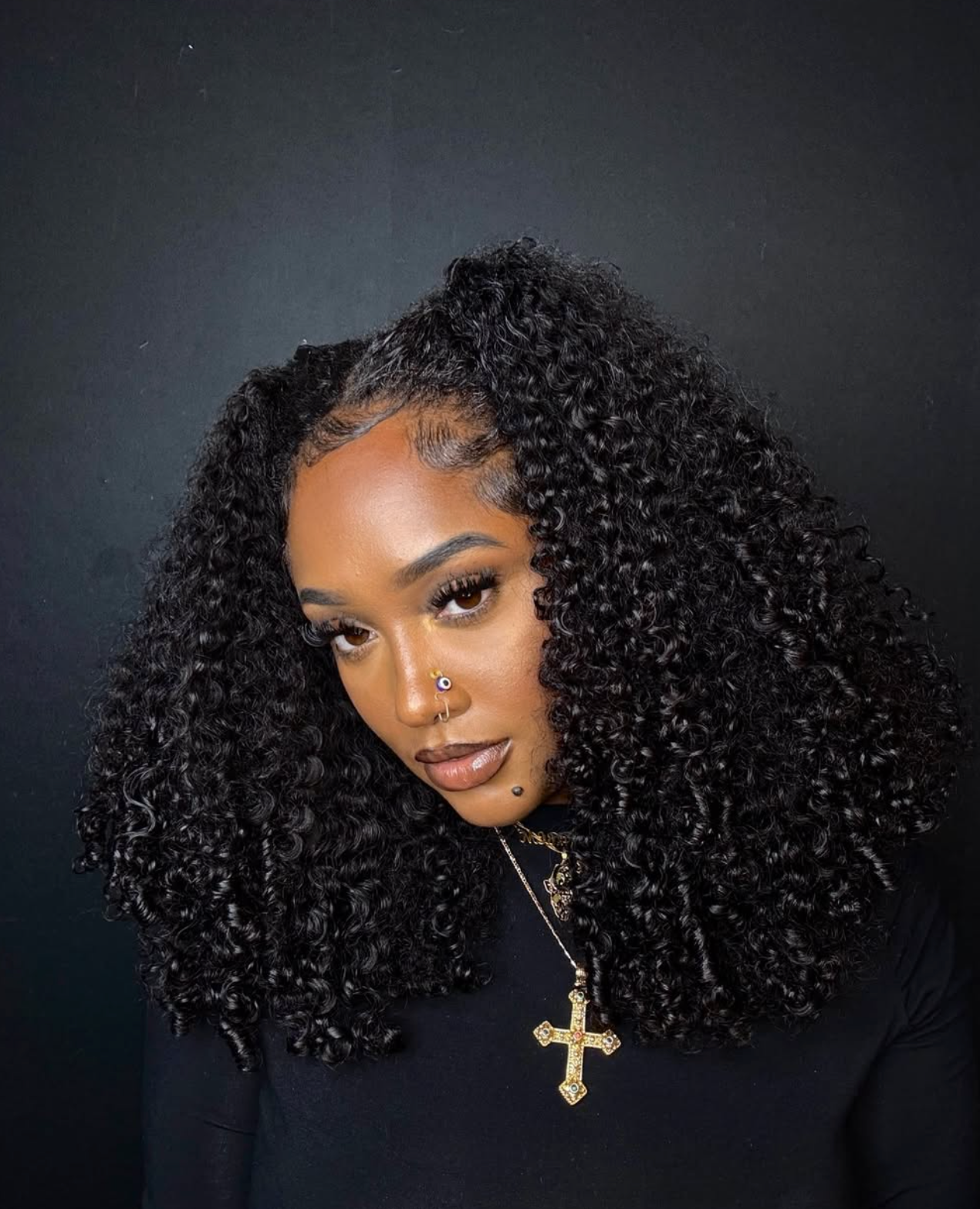 Side Part- 5x5 Hd Closure - Tight Kinky Natural Curl Wig