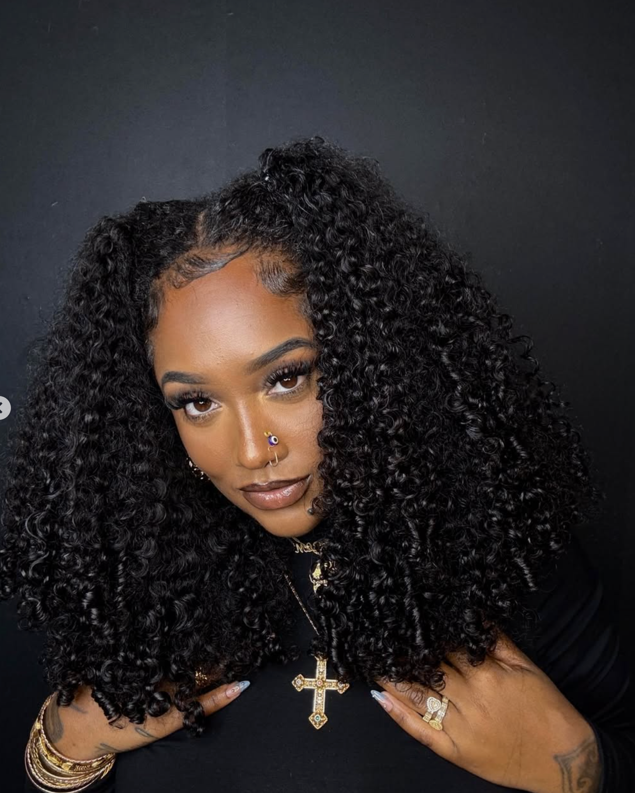 Side Part- 5x5 Hd Closure - Tight Kinky Natural Curl Wig