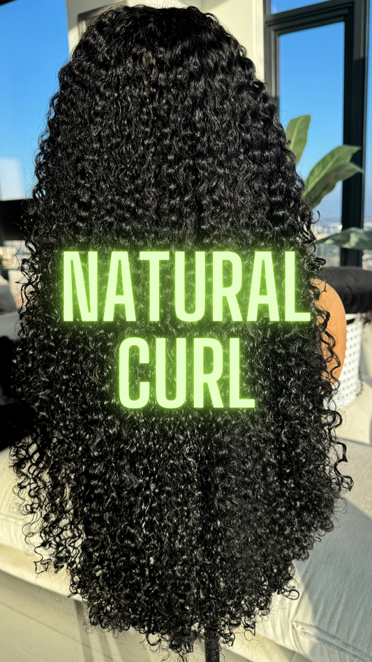 "Natural Curl" Human Hair Half Wig