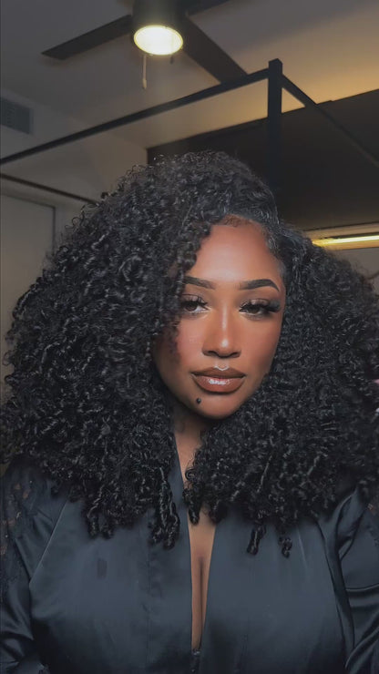 Side Part- 5x5 Hd Closure - Tight Kinky Natural Curl Wig