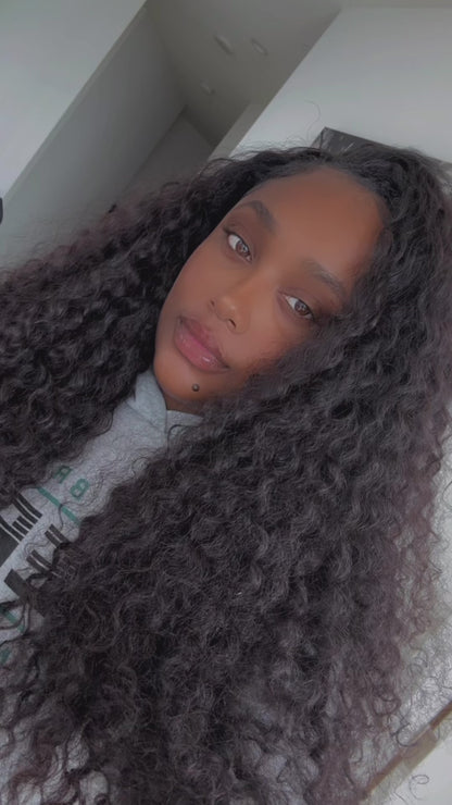 "Deep Wave " Human Hair Half Wig